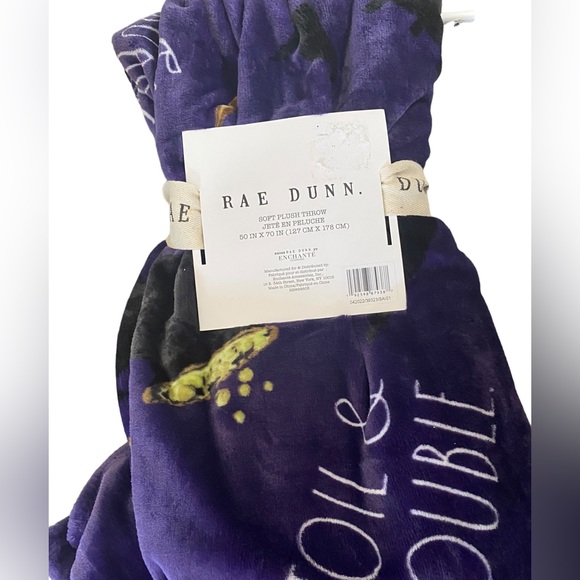 RAE DUNN PURPLE SUPER SUPER PLUSH THROW - Size 50” x 70” - Picture 6 of 12